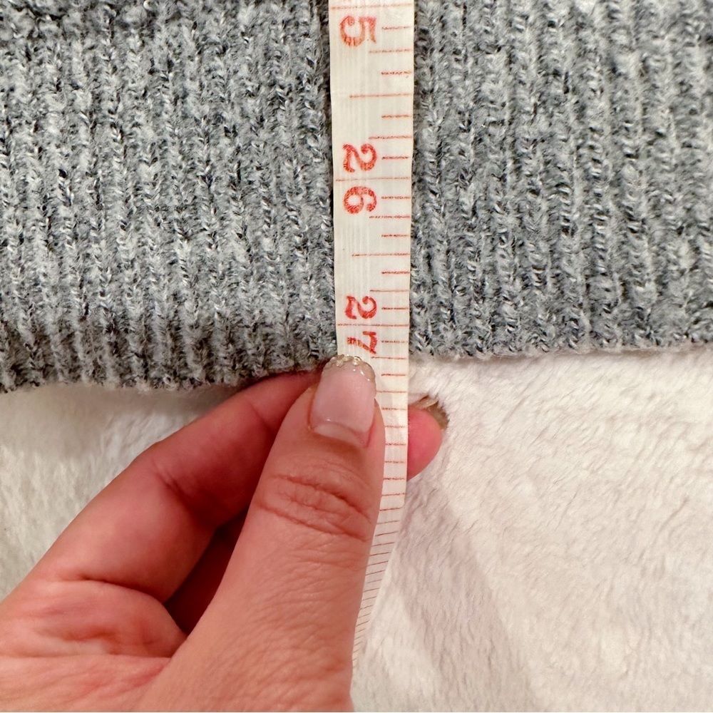 Calvin Klein Open Cardigan Gray Oversized Long Line Cozy Cottagecore Granny M - Picture 7 of 9